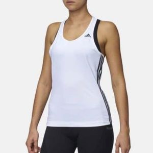 Adidas D2M 3 Stripe Training Tank
